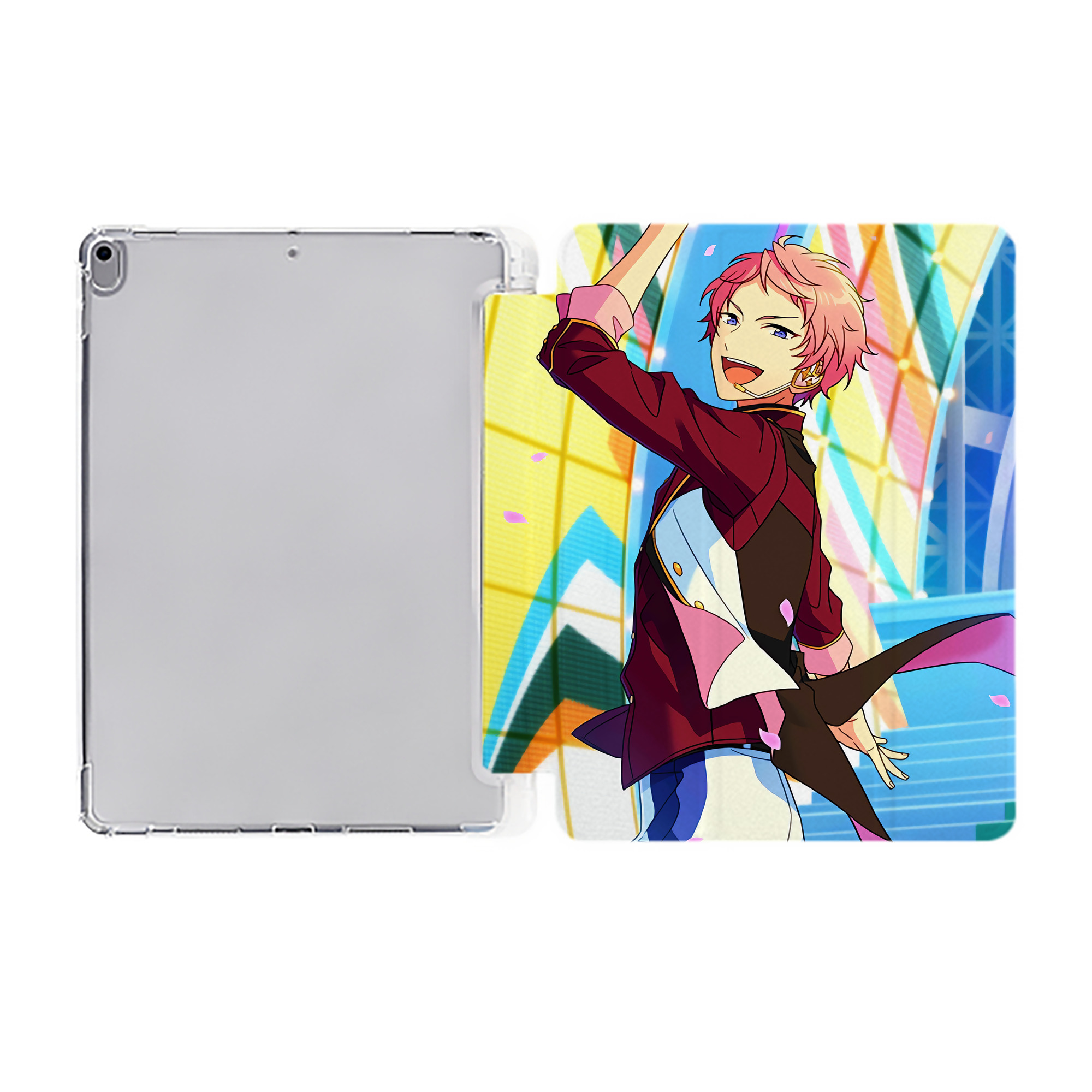（画像用） あんさんぶるスターズ! Ensemble Stars IPad ケース ペン収納付き 三つ折りスタンド PUレザー×シリコン 対応機種9.5/10.5/10.9インチ